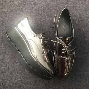 Stuart Weitzman pipekent platform oxfords 8.5
